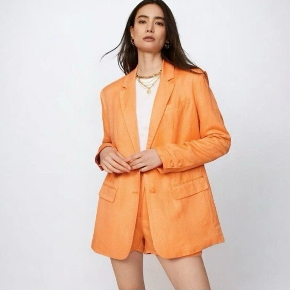 Ashley Park Linen Blend Blazer